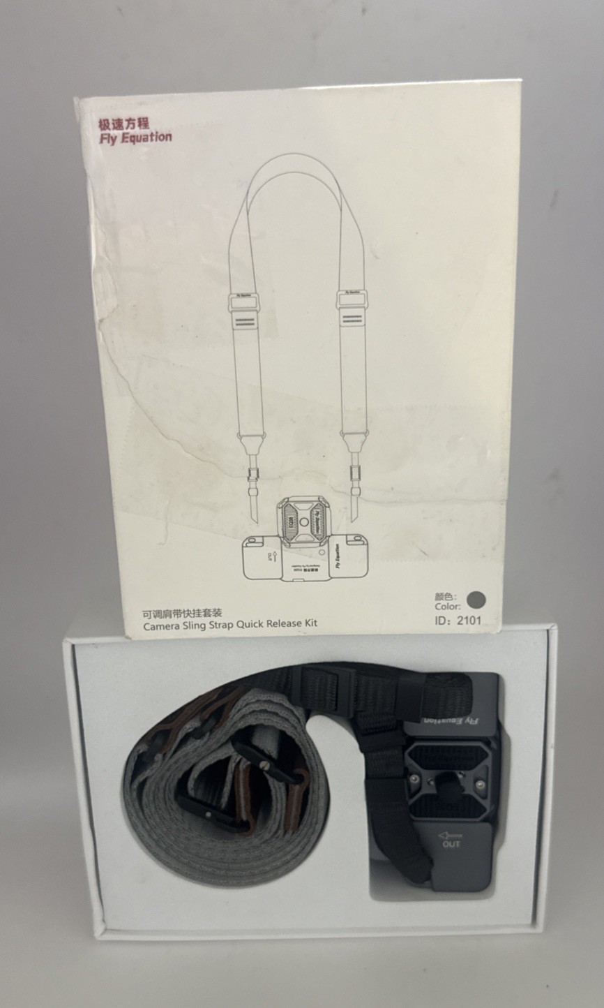 Fly Equation Camera Shoulder Strap Quick Release and Adjustable Crossbody Gray