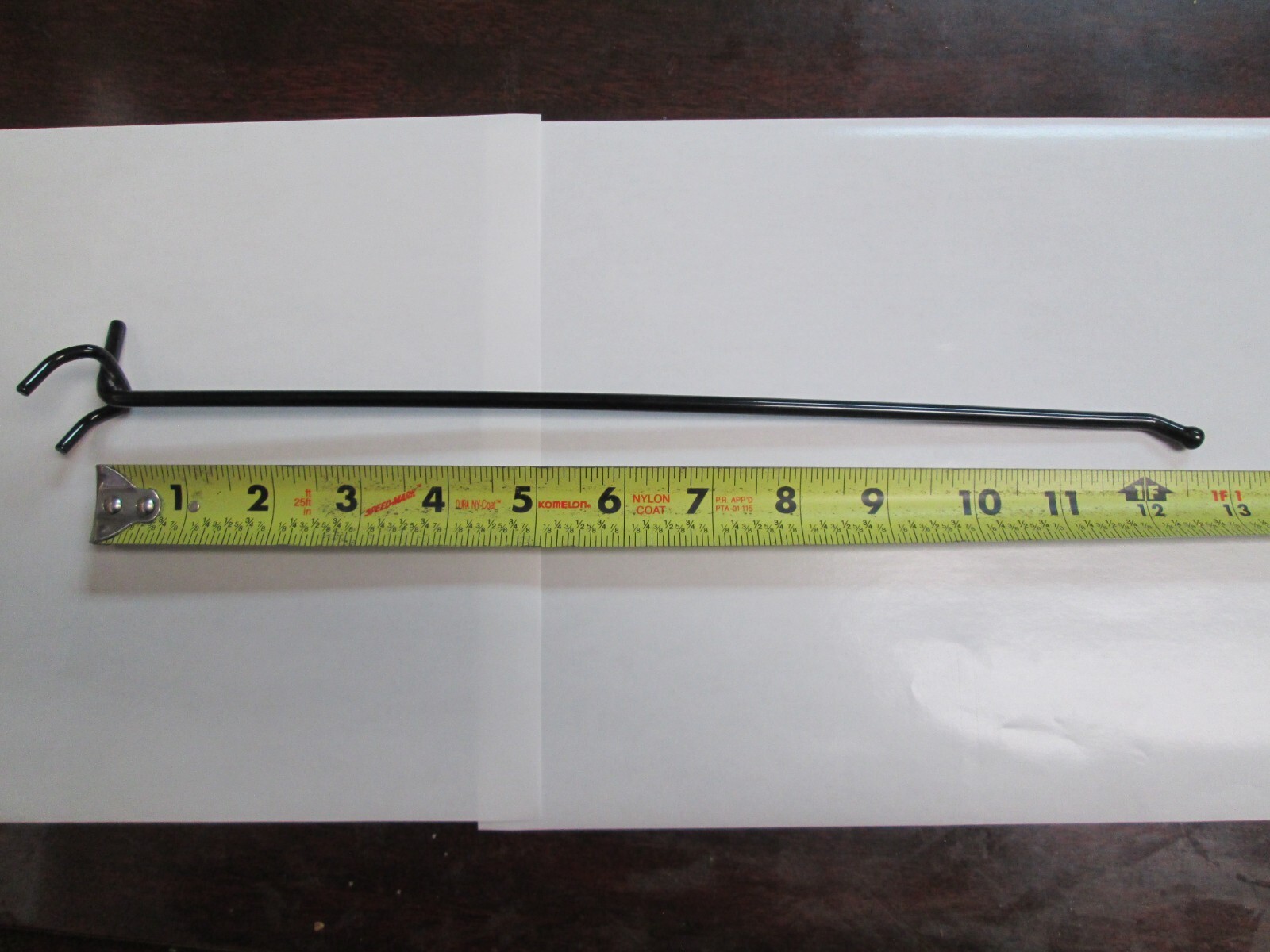 Trion MB12 Black Wire Peg Hooks - 12"L