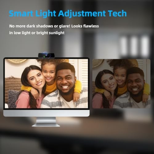 1080P HD Webcam, USB Plug & Play Computer Camera, Auto Low-Light 1080P webcam