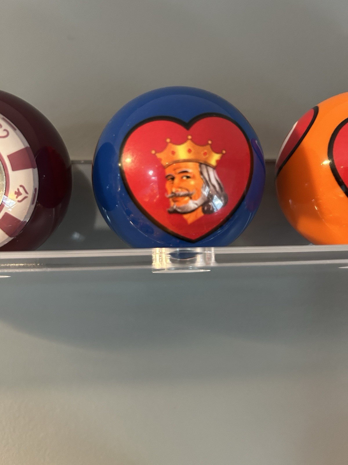 Poker Set Individual/replacement/collectable Pool Ball King Of Hearts