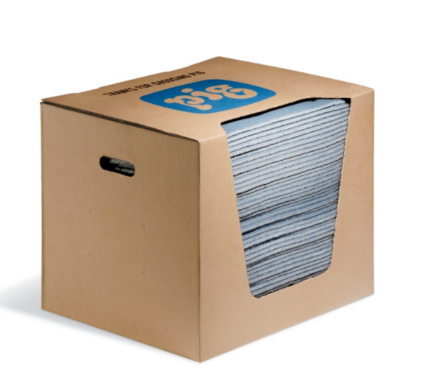 PIG Oil Mat-50 Pads per Dispenser Box 15" W x 19" L