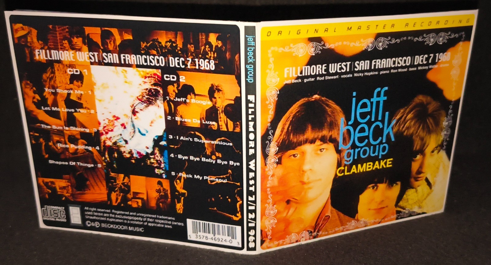 Jeff Beck Group Fillmore West 1968 Gate Fold 2CD NEW