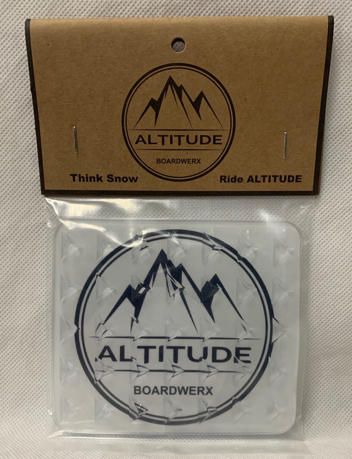 ALTITUDE BOARDWERX CLEAR SQUARE SNOWBOARD STOMP PAD *INCLUDES FREE STICKER
