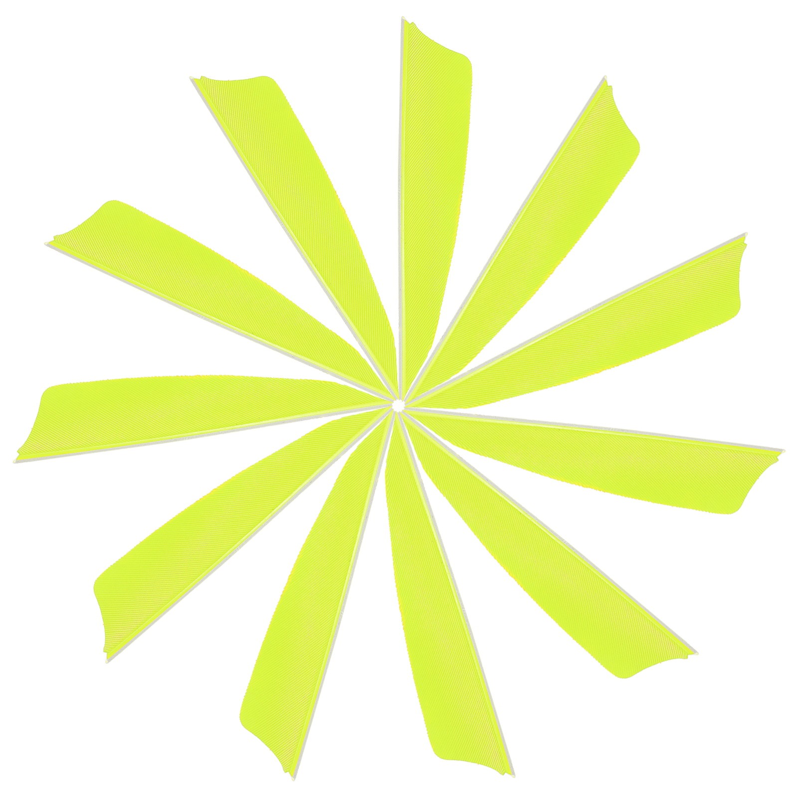 25Pcs Arrow Vanes Turkey Archery Feathers 3 Inch Right Wing, Fluorescent Yellow