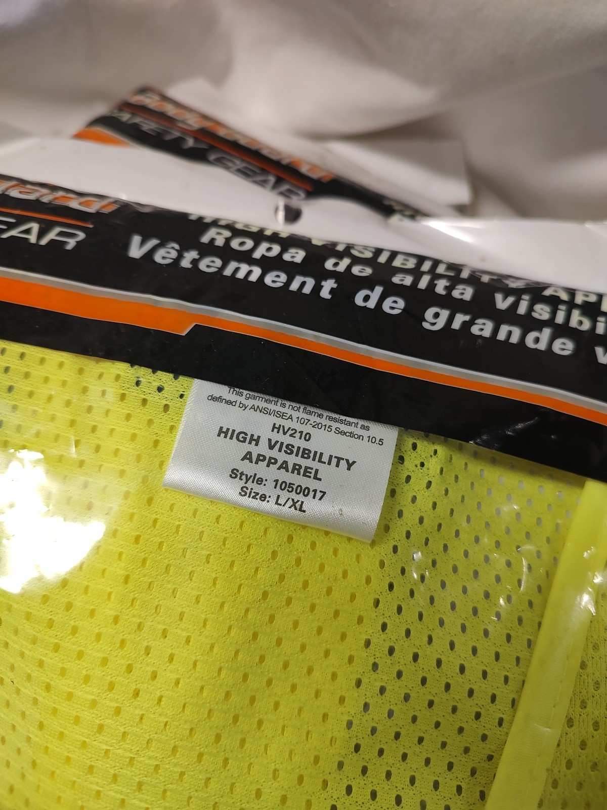 Body Guard High Visibility Mesh Vest Size L/XL Type R Class 2 /Not FR 3x Sealed