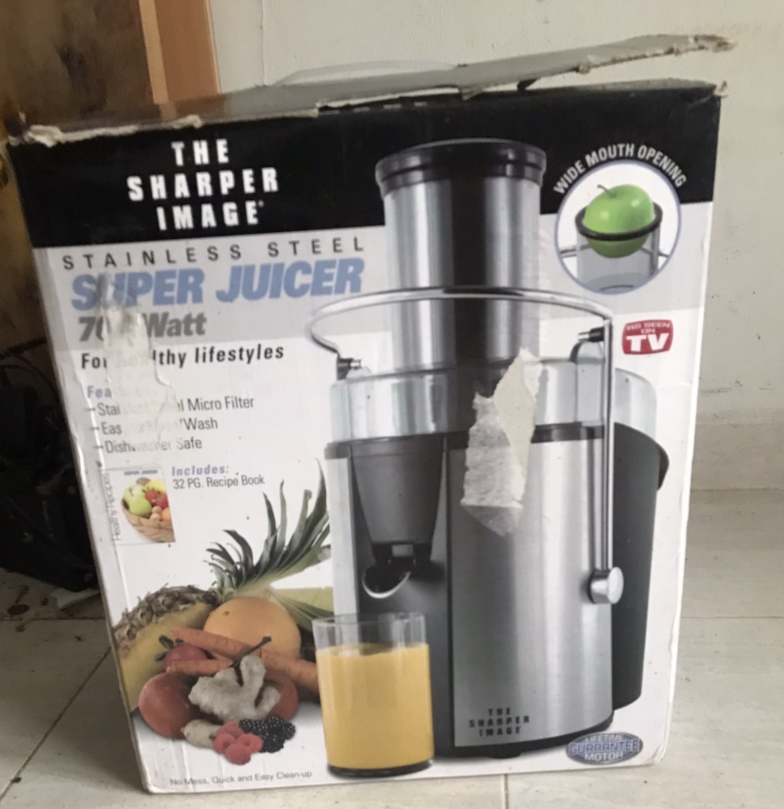 The Sharper Image Super Juicer 700 Watt Stainless Steel