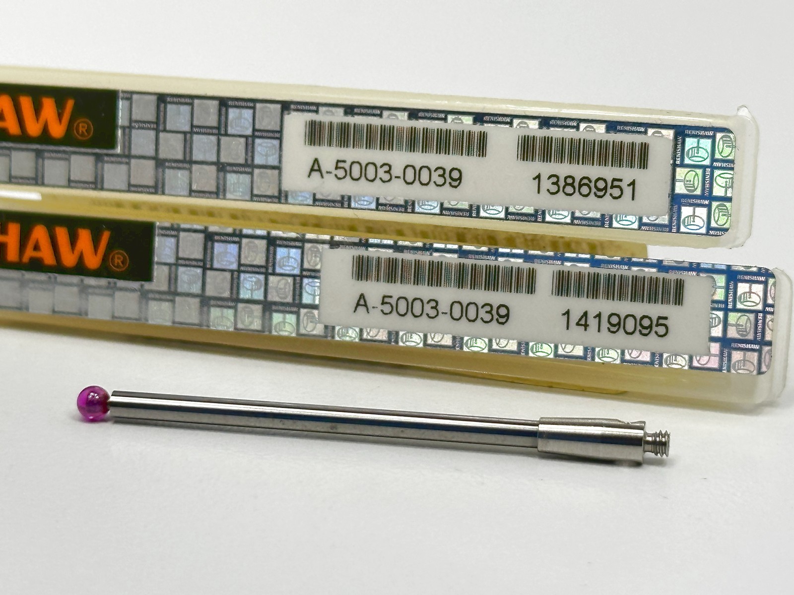 RENISHAW A-5003-0039 | CMM Ball Stylus: 2.5 mm Ball Dia 40 mm OAL M2 New 2pcs