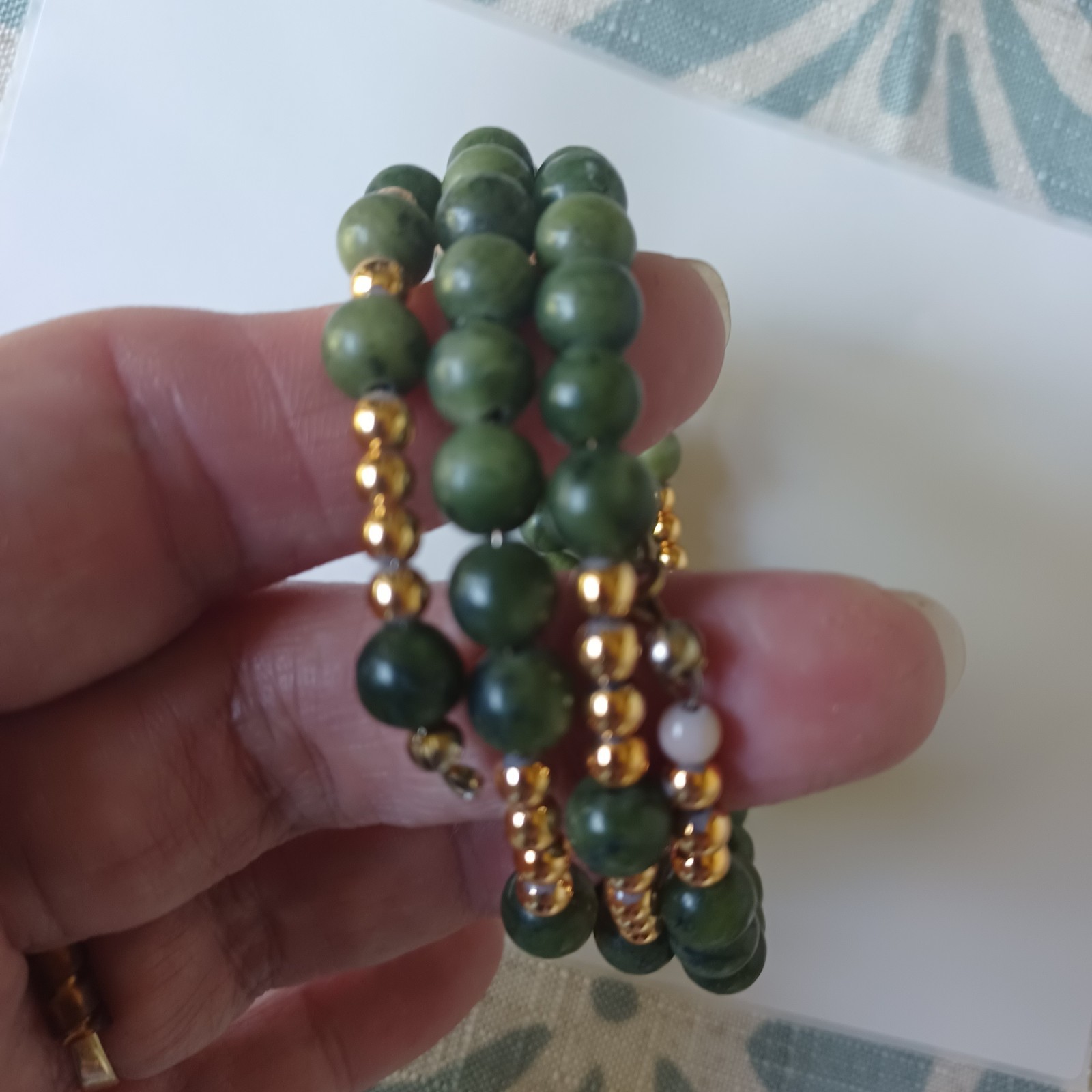 Prehnite Wire Wrap Bracelet