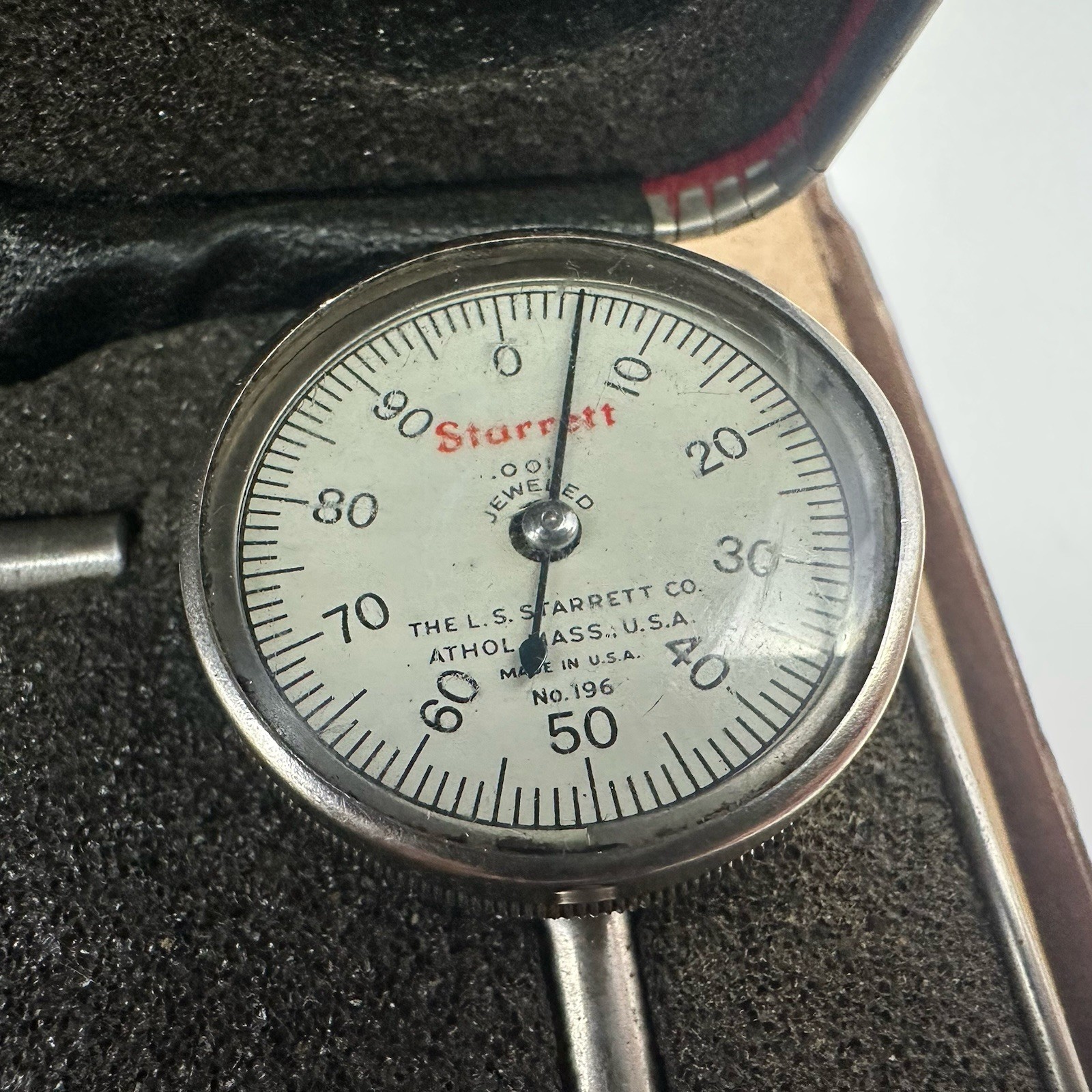 Starrett 196A Universal Dial Indicator Barely Been Used With Case And Box