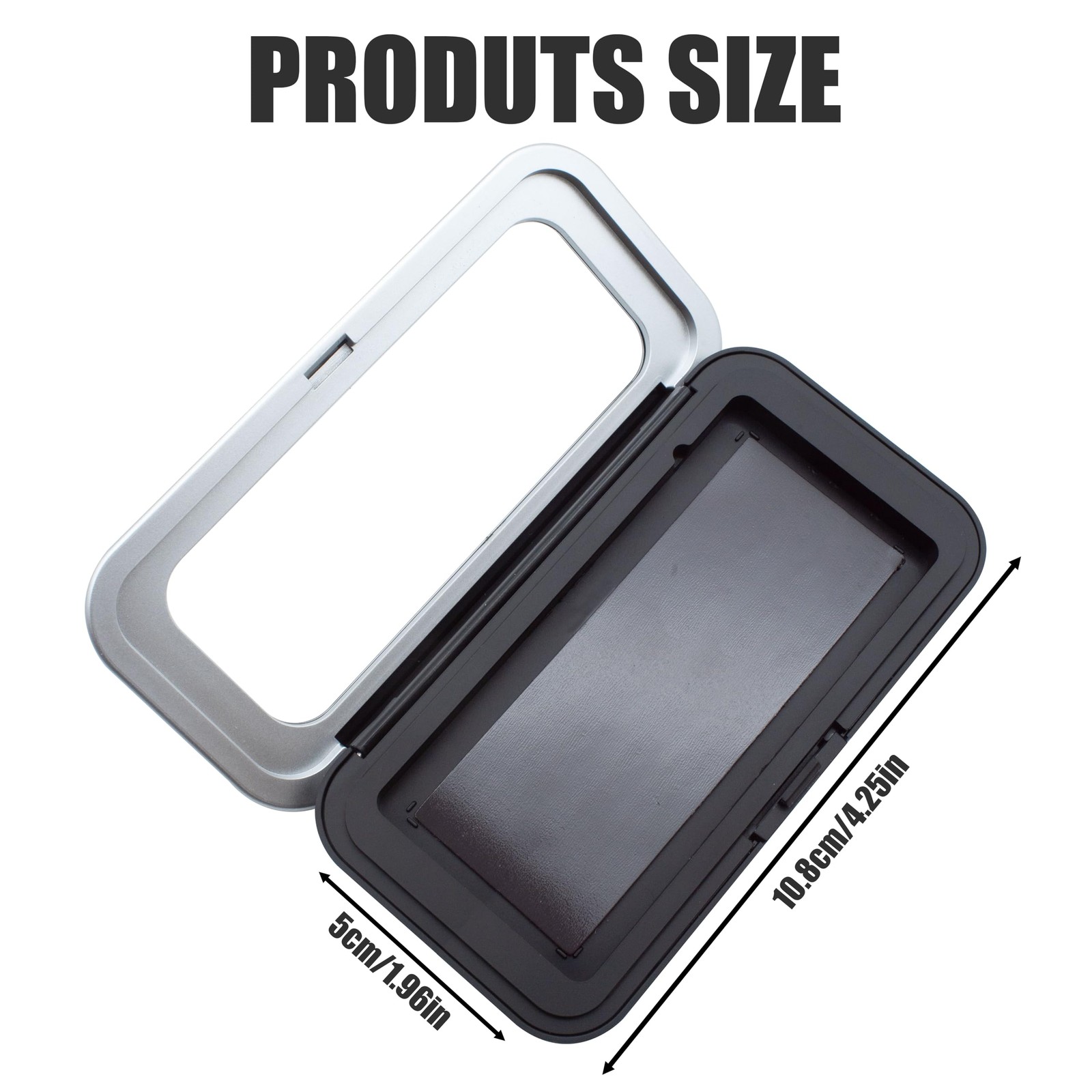 Magnetic Needle Holder Case with Clear Lid, Portable Black