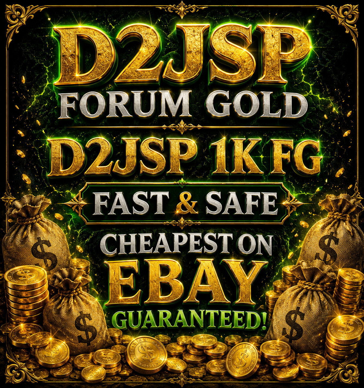 D2JSP Forum Gold 🔥 1,000 FG 🔥 D2R D2 Resurrected D4 FG D2JSP FG ✔️ Fast & Safe