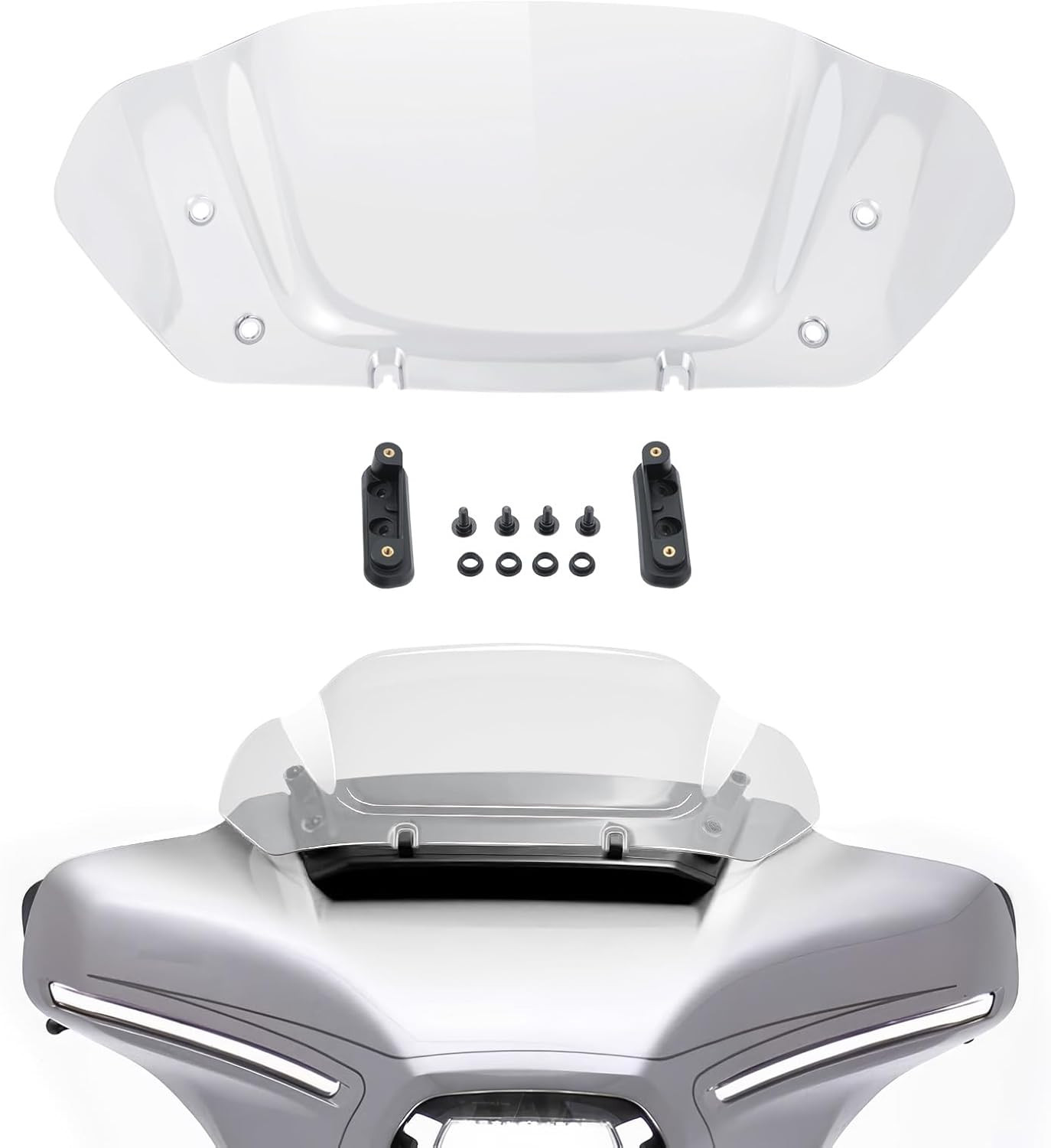 Clear 8" Windshield Windscreen For 2023 2024 Harley Street Glide CVO/SE FLTRXSE