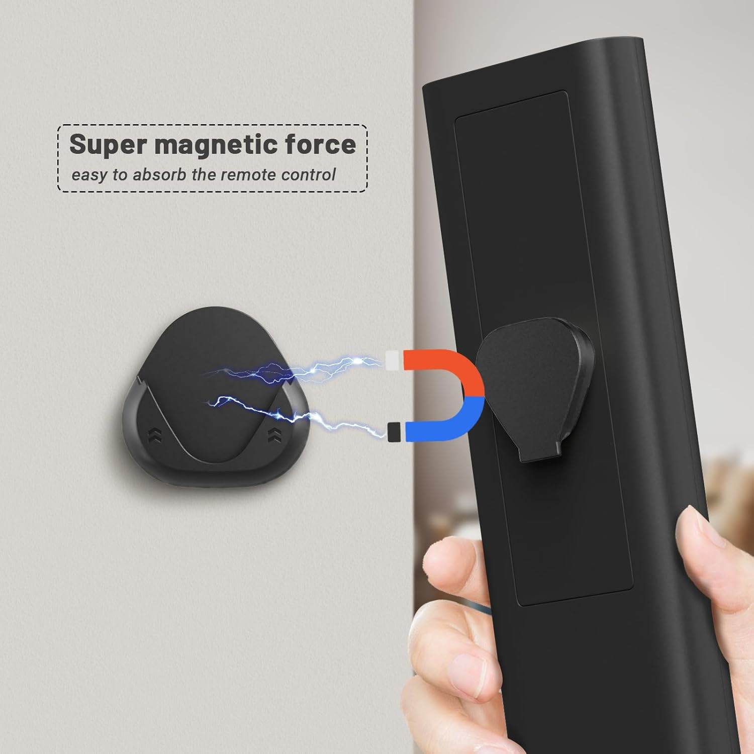 6 Pack Magnetic Remote Control Holder Wall Mount,Convenient and Stylish TV Re...