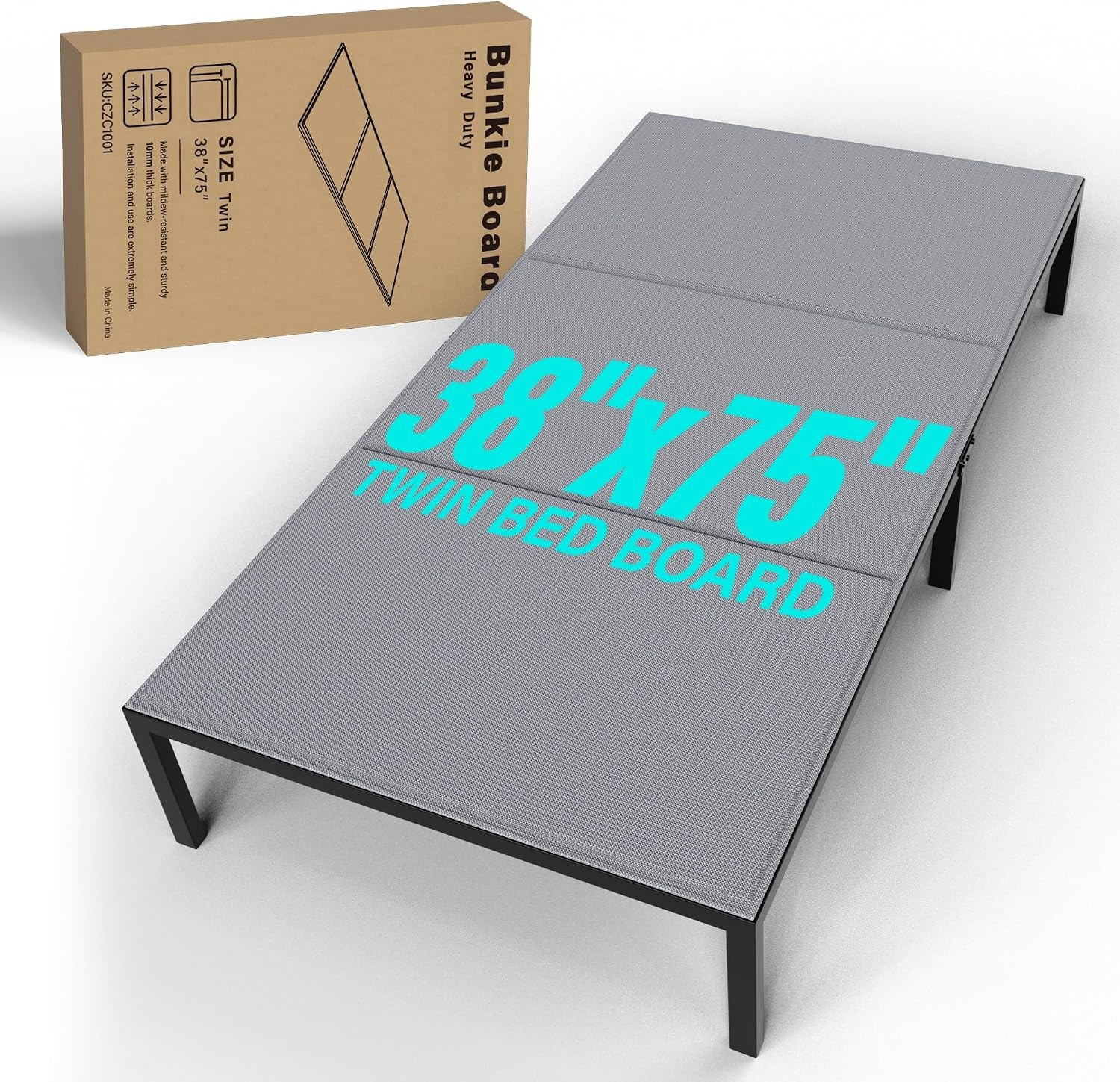 Bunkie Board Twin Size 38 x 75: 10mm Bed Boards for Under Mattress | Fix