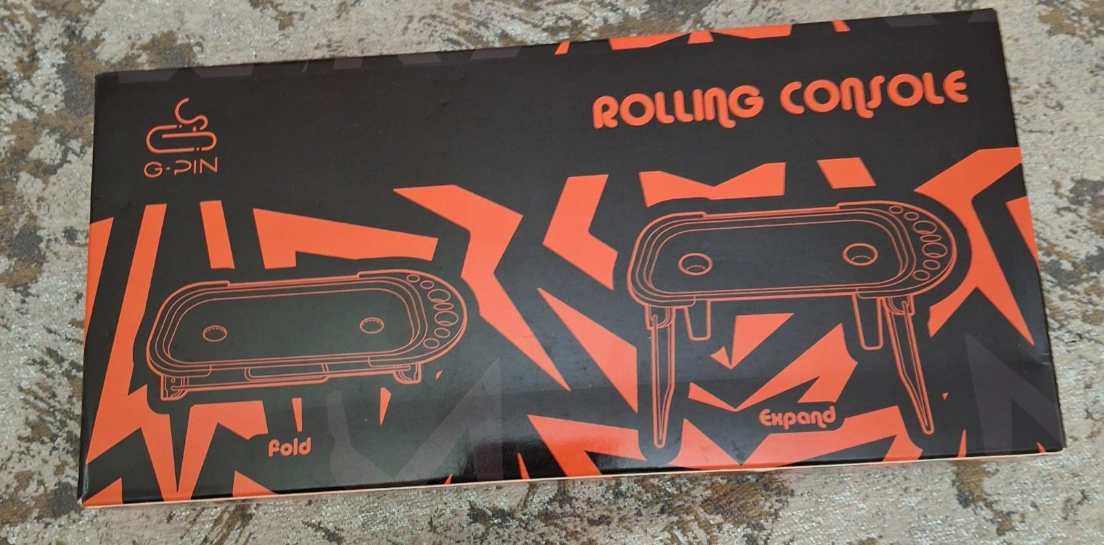 G-Pin Rolling Console Cone Loader Rolling Tray Set 4" x 9" Trippy Design GPIN