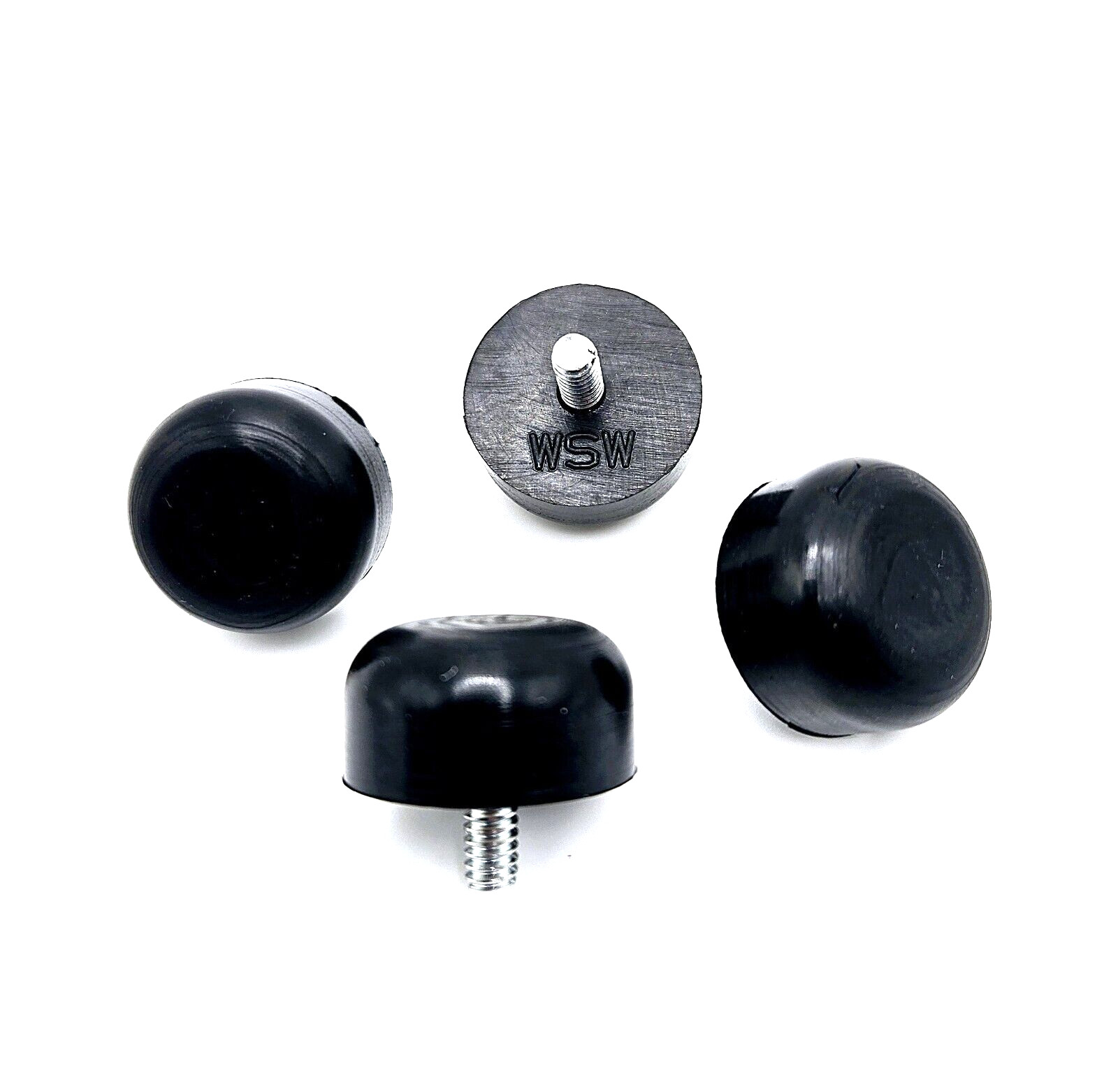 1" Round Threaded Stud Bumper Feet 10-24 Screw Equipment Foot Spacer Leveler