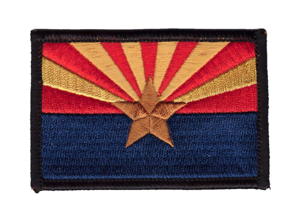 Arizona State Flag Patch Iron on Embroidered