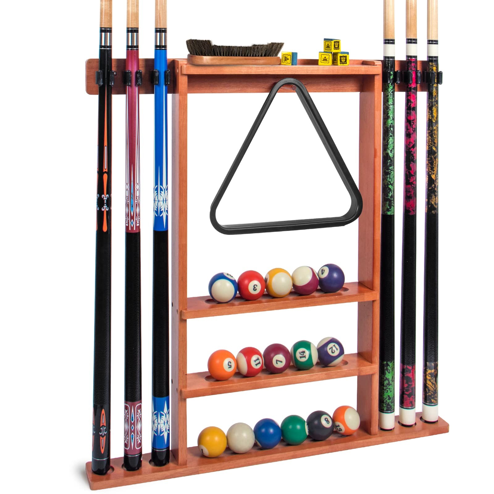 Pool Stick 27.8 inches (D) x 3 (W) x 5.4 (H), black, red, white