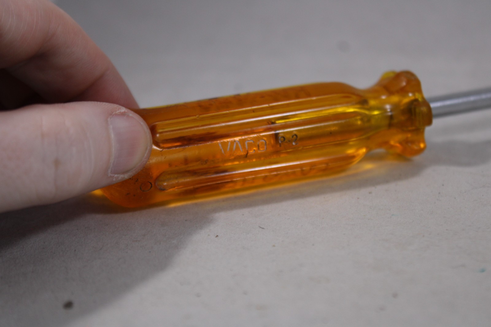 Vaco P-2 Phillips Screwdriver USA Amber Handle