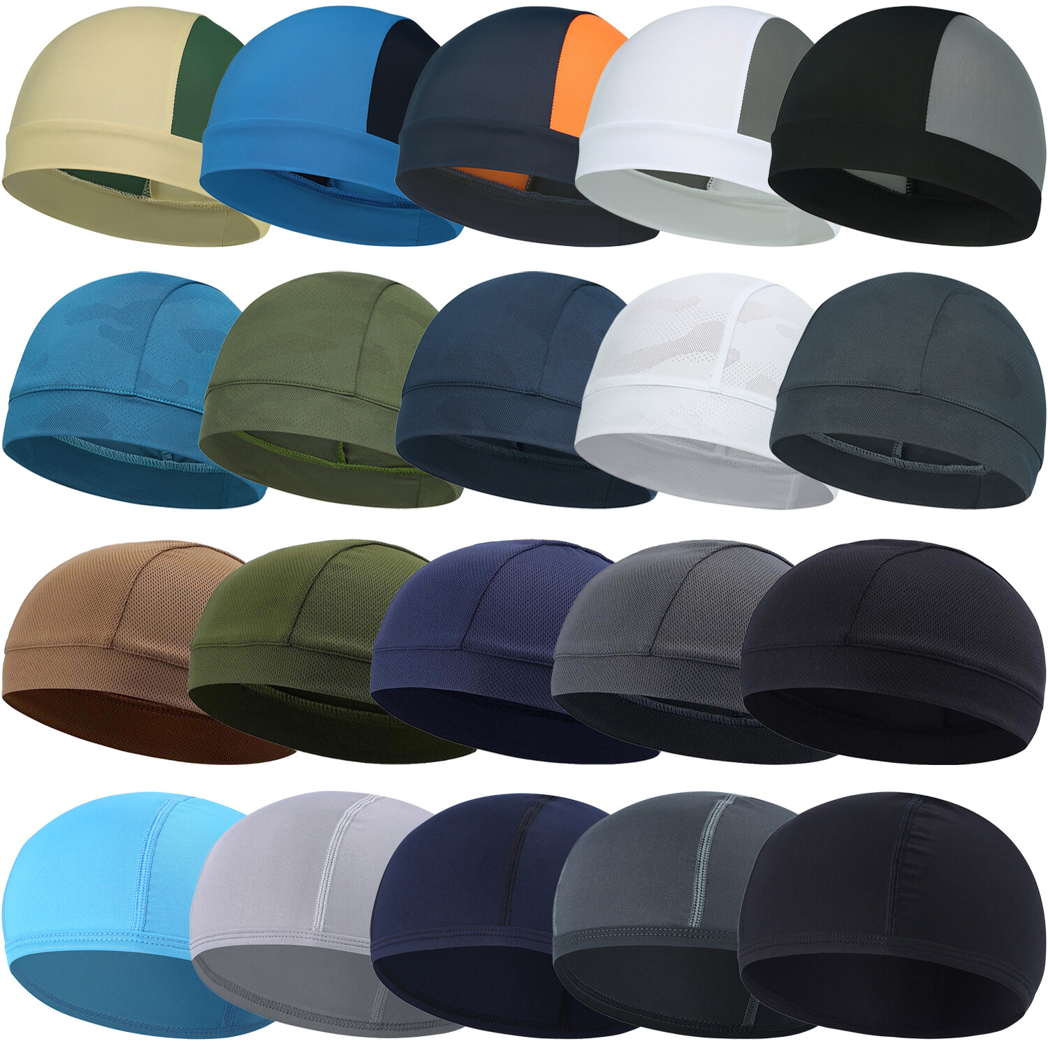 Skull Caps for Men Women Summer Beanie Hats Breathable Cycling Helmet Liner Hats