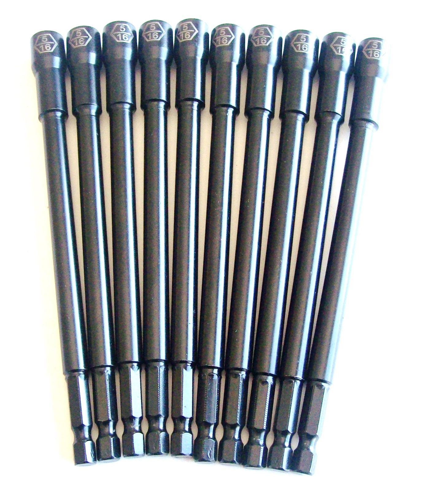 10 GOLIATH INDUSTRIAL 6" LASER ETCHED 5/16 IMPACT MAGNETIC NUT SETTERS IMNS6-516