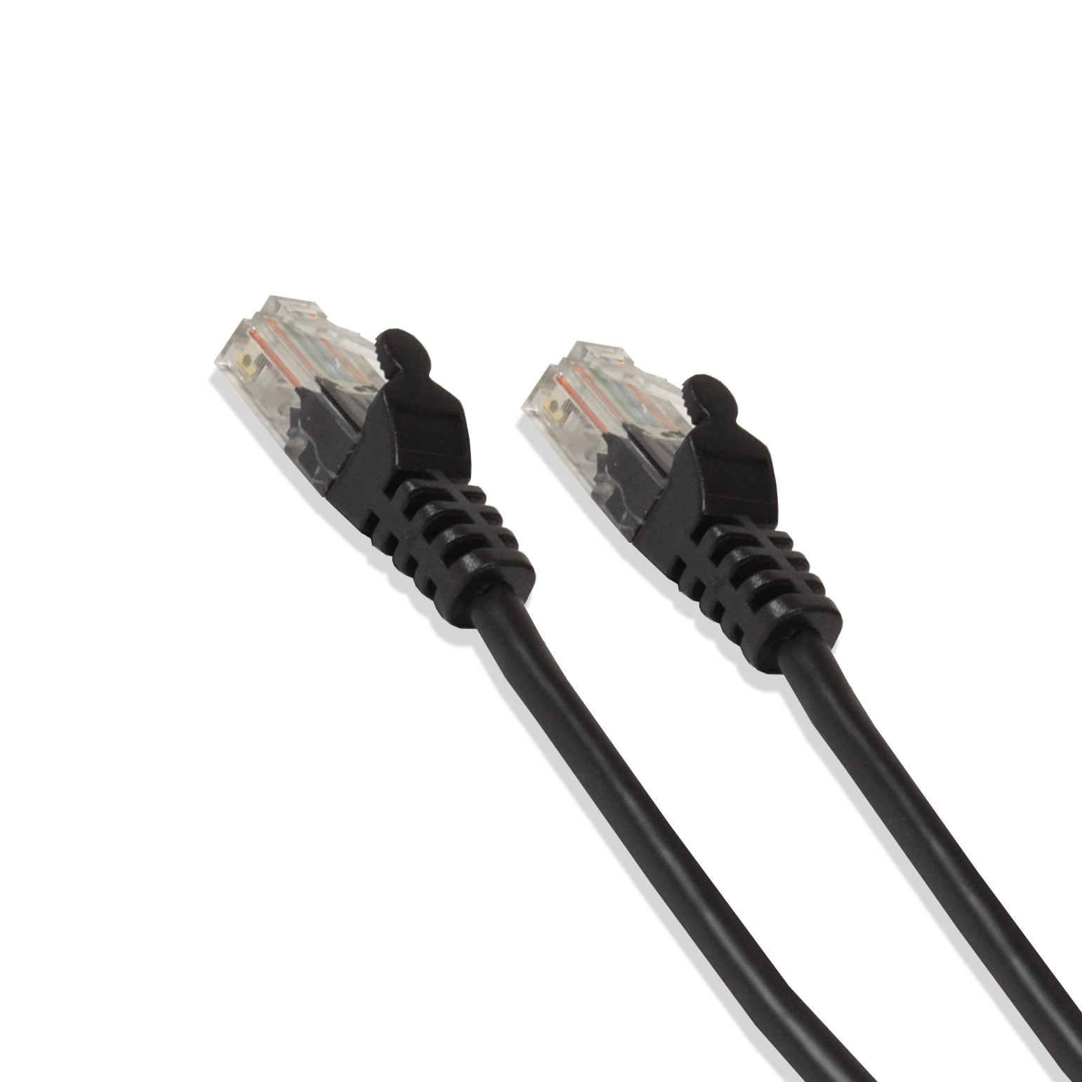 1FT Cat5e UTP Ethernet Network Patch Cable RJ45 Lan Wire Black (25 Pack)