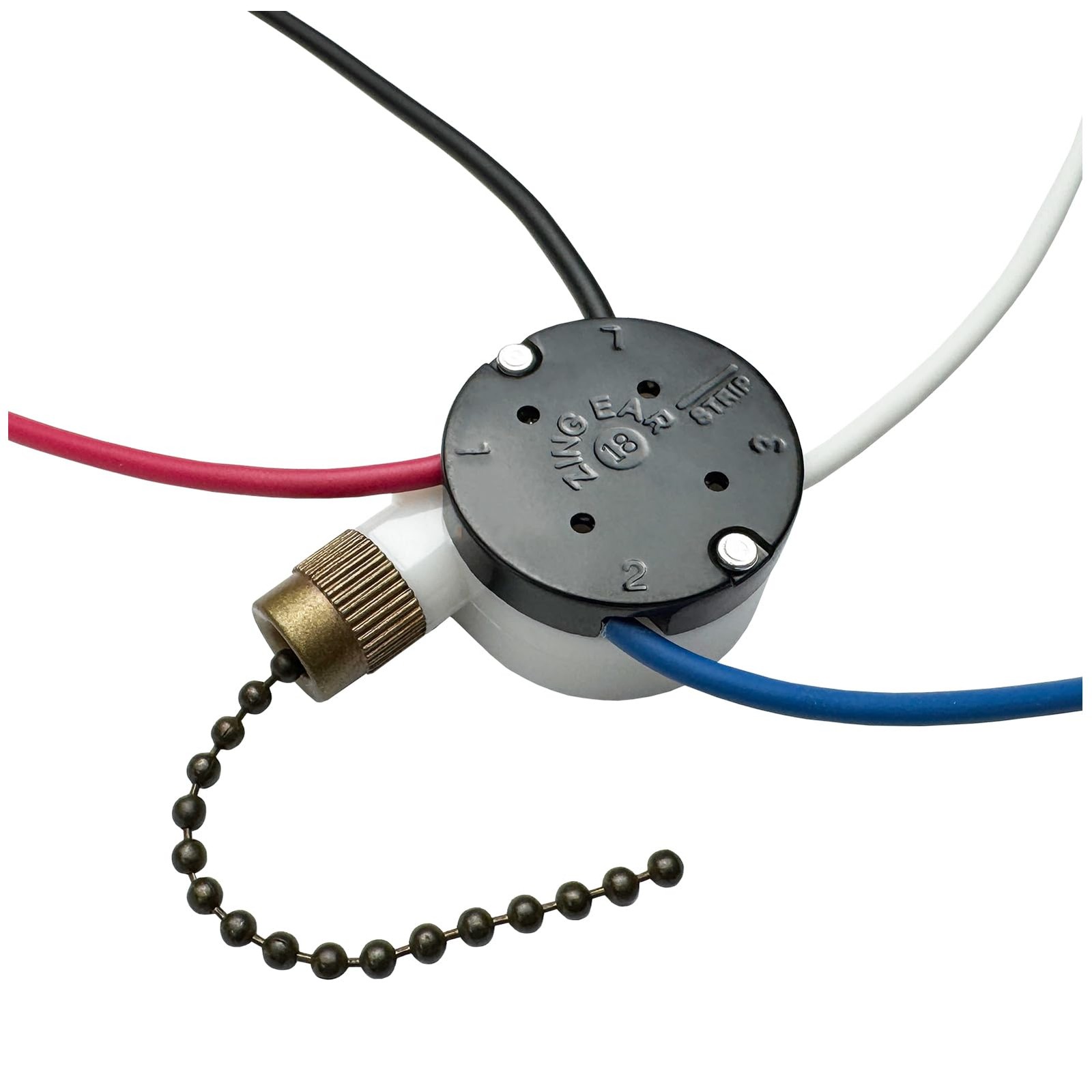 3 Speed Ceiling Fan Pull Chain Switch 4 Wire ZE208S Replacement Light Kit Antiqu