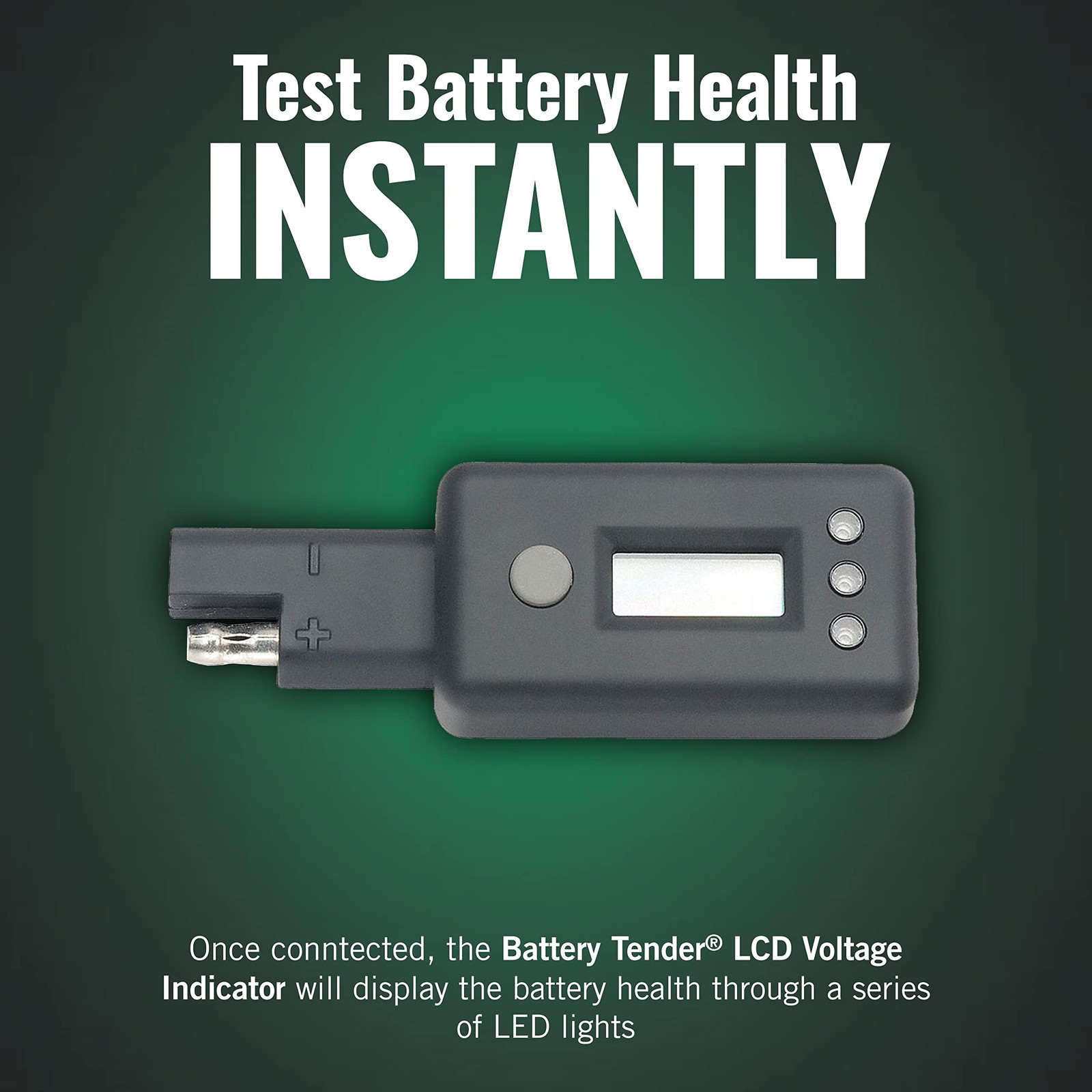 Battery Tender Voltage Indicator for Easy-to-Use Accurate 12V Battery Testing...