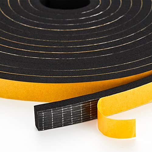 33 Feet Weather Stripping Door Seal- 1/2" Wide X 1/2In x 1/4In x 33Ft Black