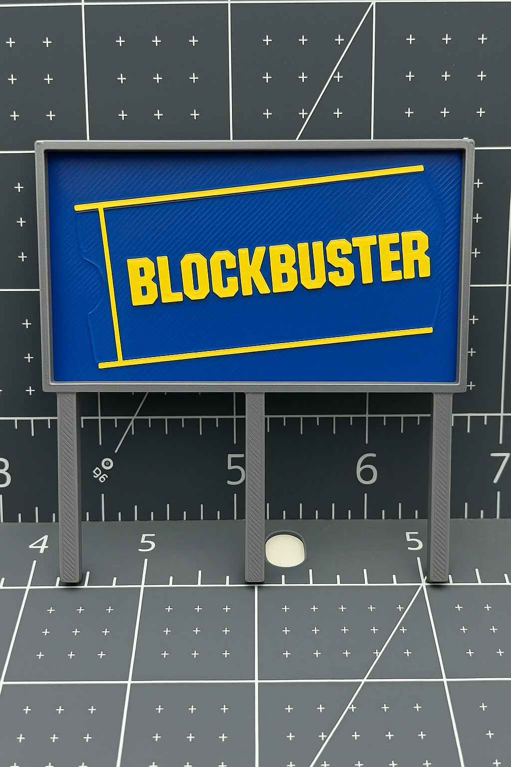 HO Scale 1:87 Blockbuster Billboard Sign | Model Train Layout Accessory Diorama