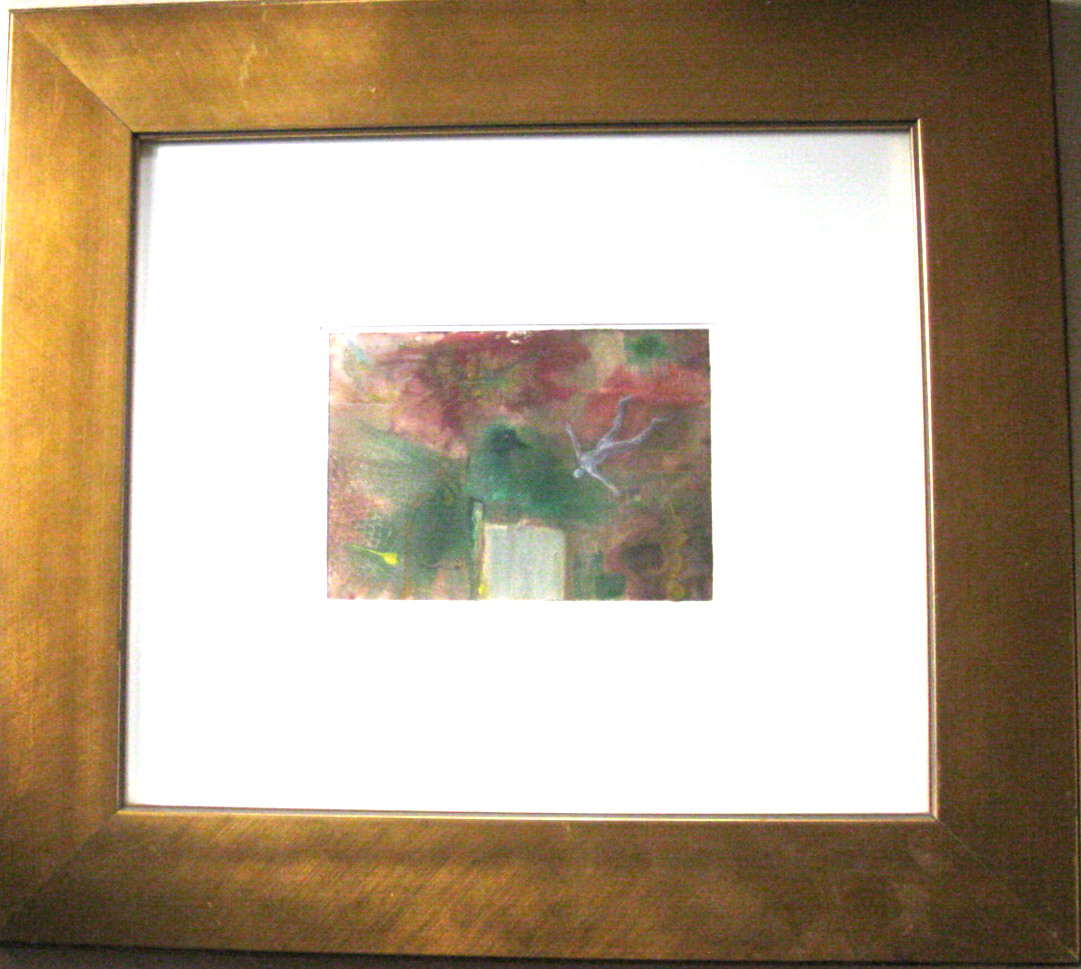 Annelies Van Dommelen Mixed Media or Monotype Print "Lesson" Framed from Gallery