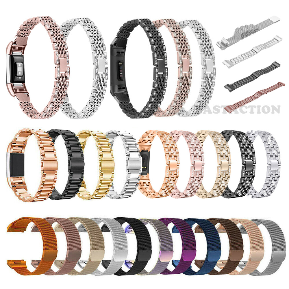For Fitbit Charge 4 3 2 Ionic Versa Watch Band Replacement Metal Strap Bracelet