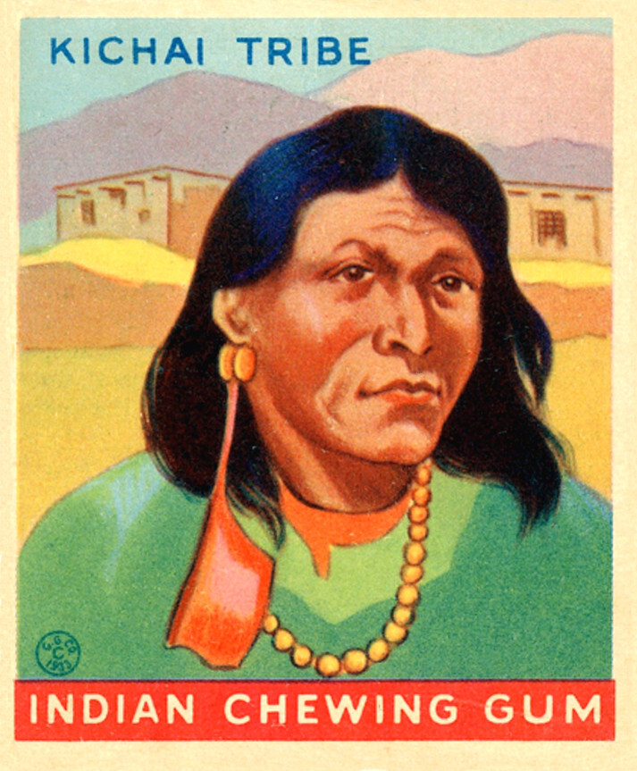1933 GOUDEY INDIAN CHEWING GUM Reproduction VINTAGE TRADINGCARD KICHAI TRIBE #87