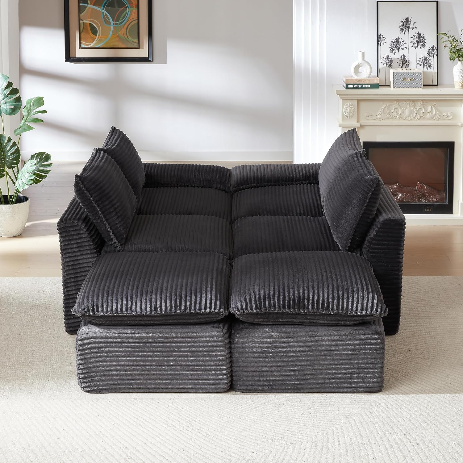 Cloud Modular Sectional Couches Boneless Sofa for Living Room, 142" Oversized U