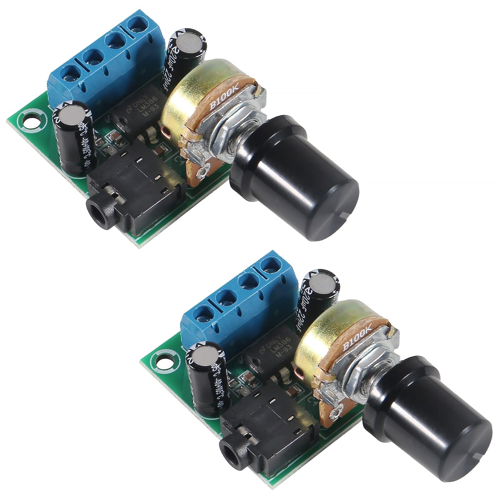 2pcs LM386 Audio Amplifier Module 10W Mini Power Amplifier Board DC 3-12V Adj...
