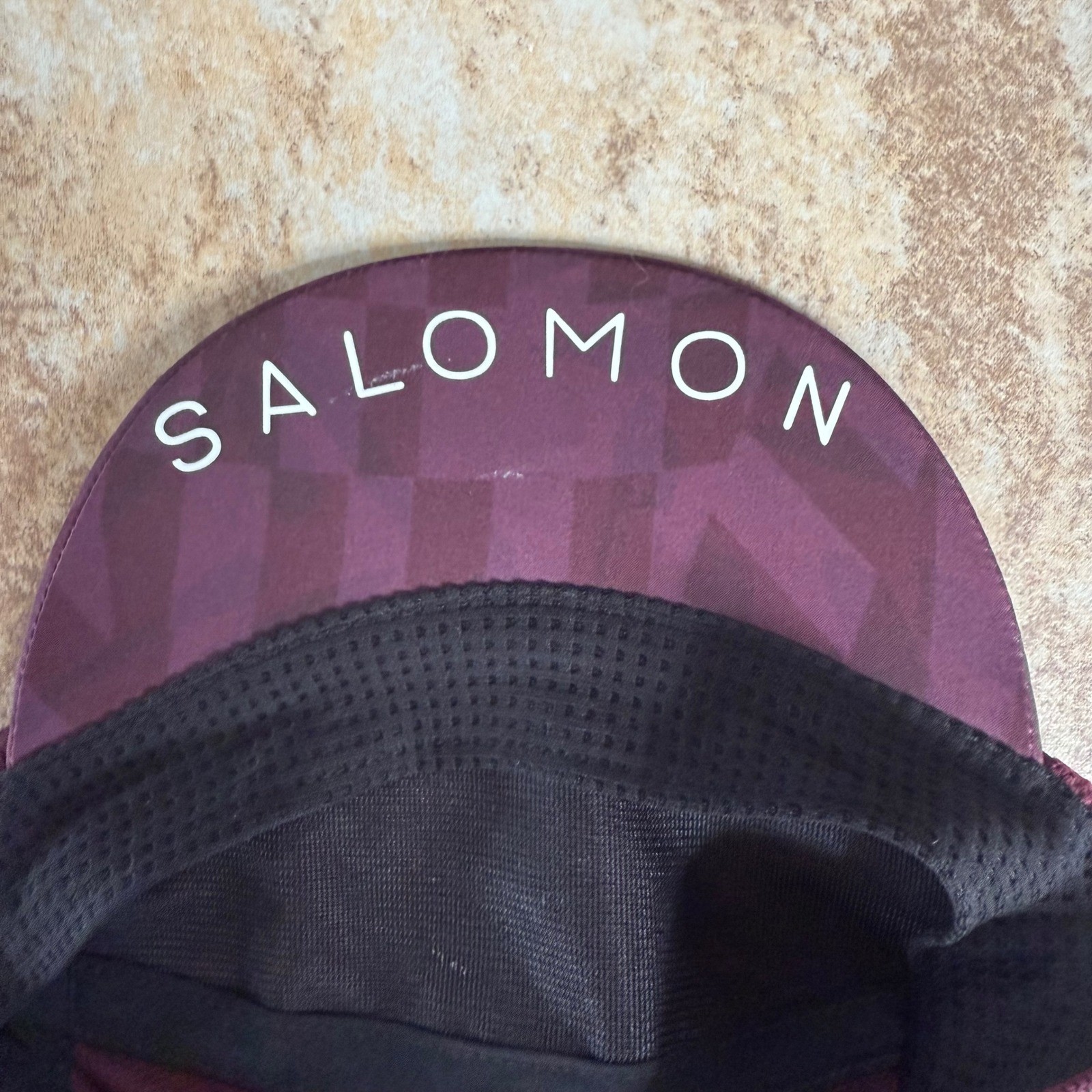 Salomon Purple Running Hat Cap Performance Adjustable Sport OSFA