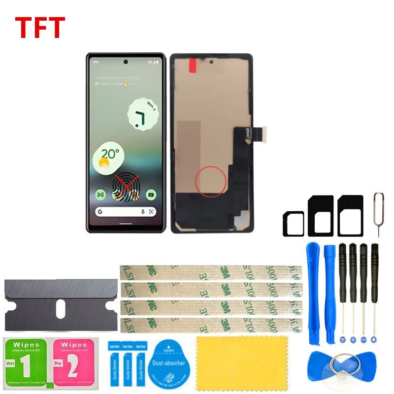For Google Pixel 6A TFT / OLED LCD Display Touch Screen Digitizer Assembly