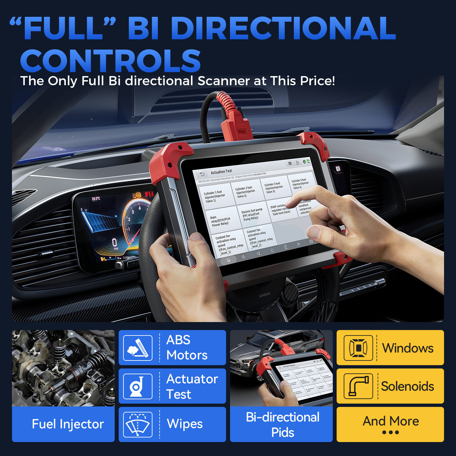 XTOOL D7 V2.0 Bidirectional OBD2 Scanner Full System Diagnostic Tool 36+ Reset