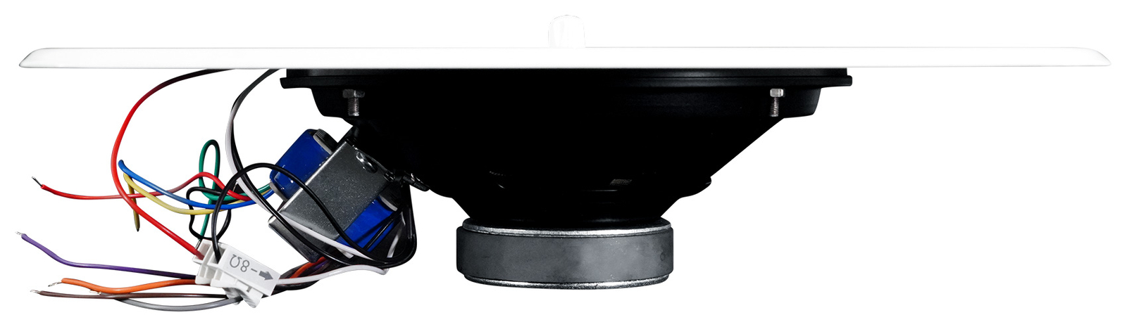 (2) Rockville MS81 Metal 8" 70v Commercial Background Music PA Ceiling Speakers