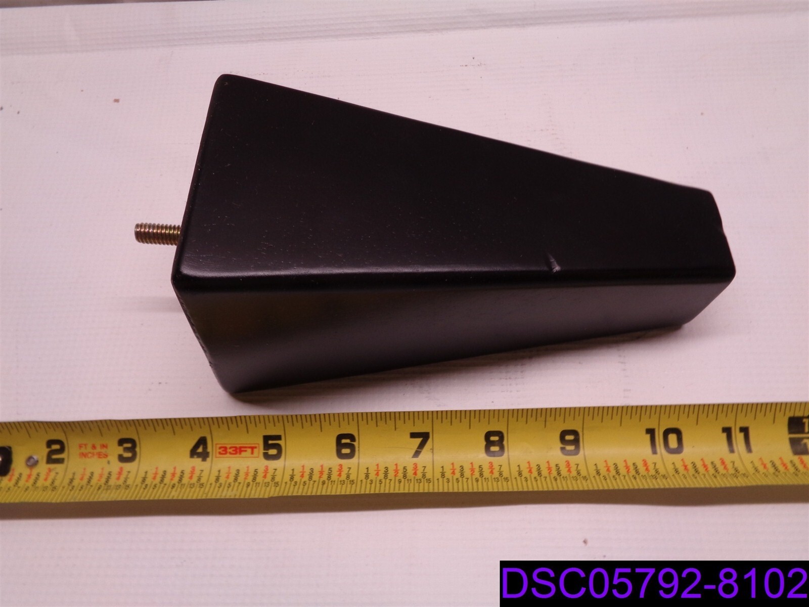 Qty = 1 Set of 4: Square Taper Furniture Legs 7", 5/16 NPT, 1" Thread Length