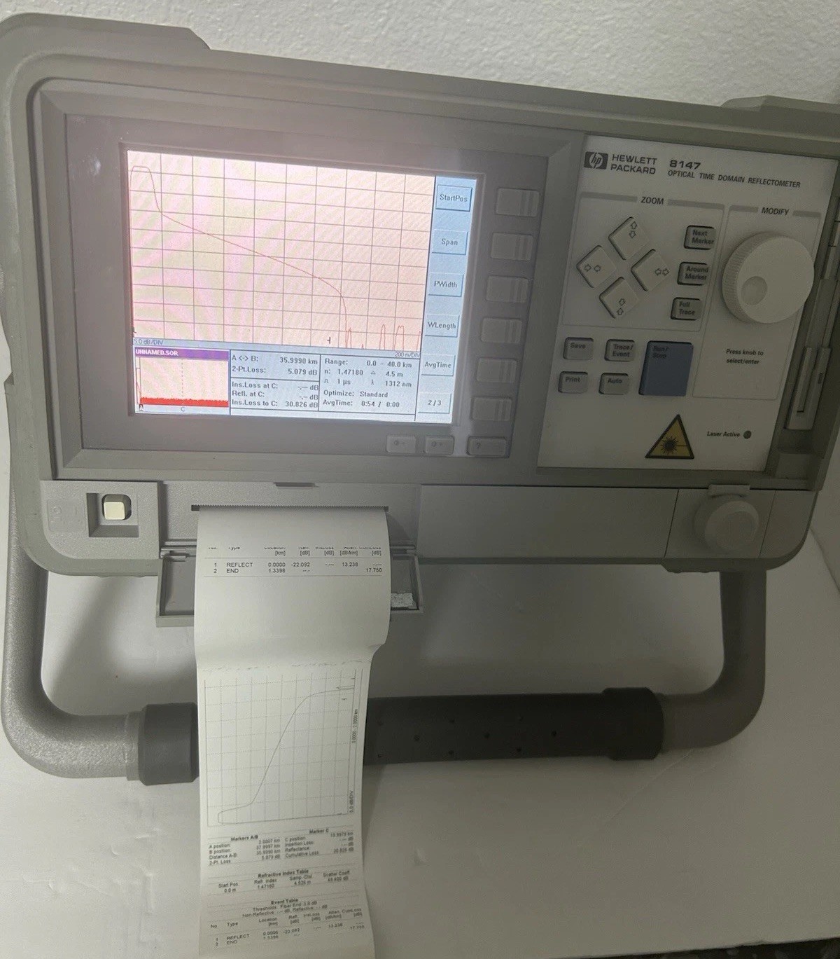 HP Agilent 8147 OTDR /E4310A/ E4324A, Optical Time Domain Reflector, accessories