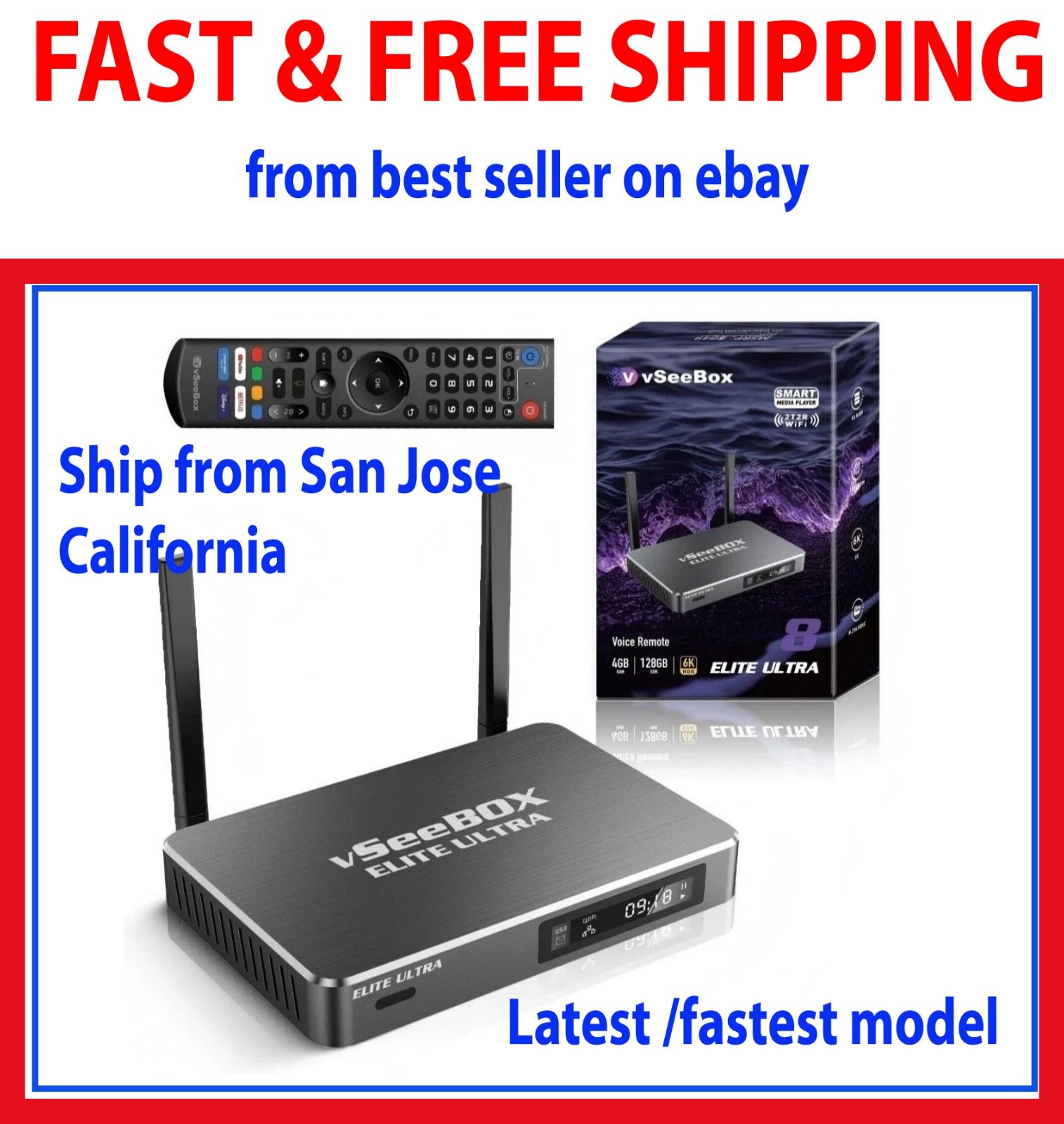 2026 vSeeBox Elite Ultra 8 , 4 Way Viewing , from most trusted seller on ebay