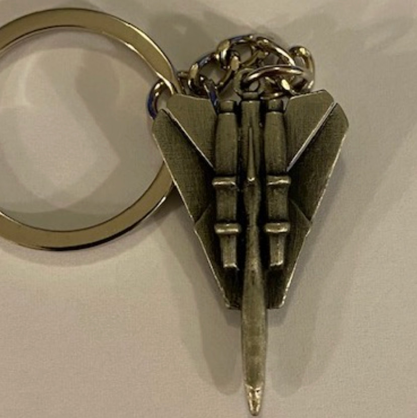 1.5" NAVY F-14 TOMCAT METAL KEYCHAIN KEY RING