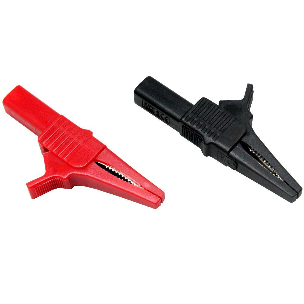 Two pairs Black/Red large crocodile clips Safety alligator clip 27262 USA Ship
