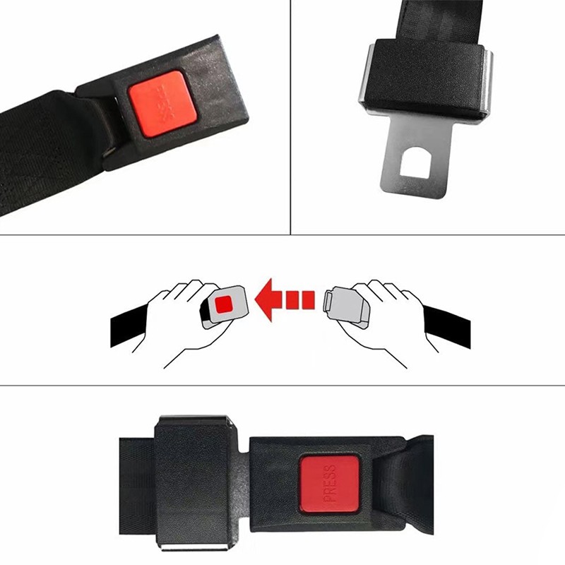 Car Auto Bus Seat Safety Belt Lap 2 Point Adjustable Retractable Universal