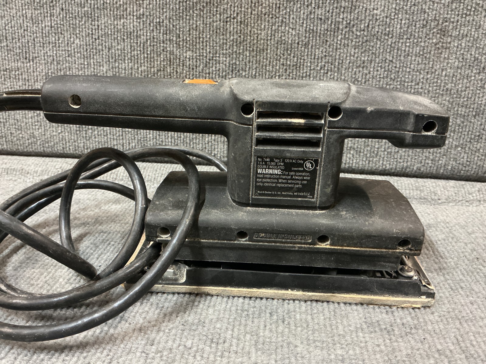 Black & Decker # 7448 1/3 Sheet Finishing Sander TESTED & WORKING
