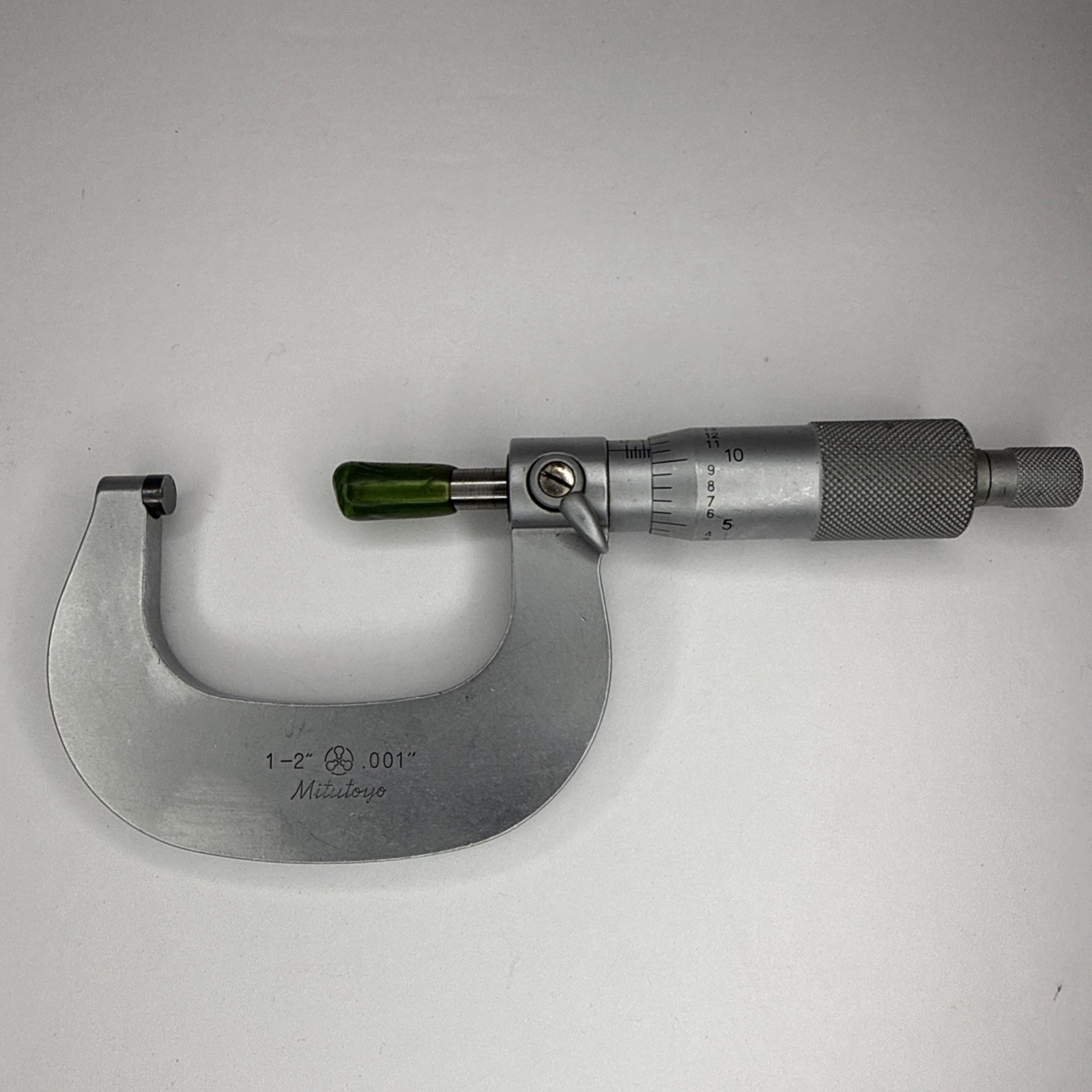 Mitutoyo Ratchet Thimble Outside Micrometer 1-2" Range .001"