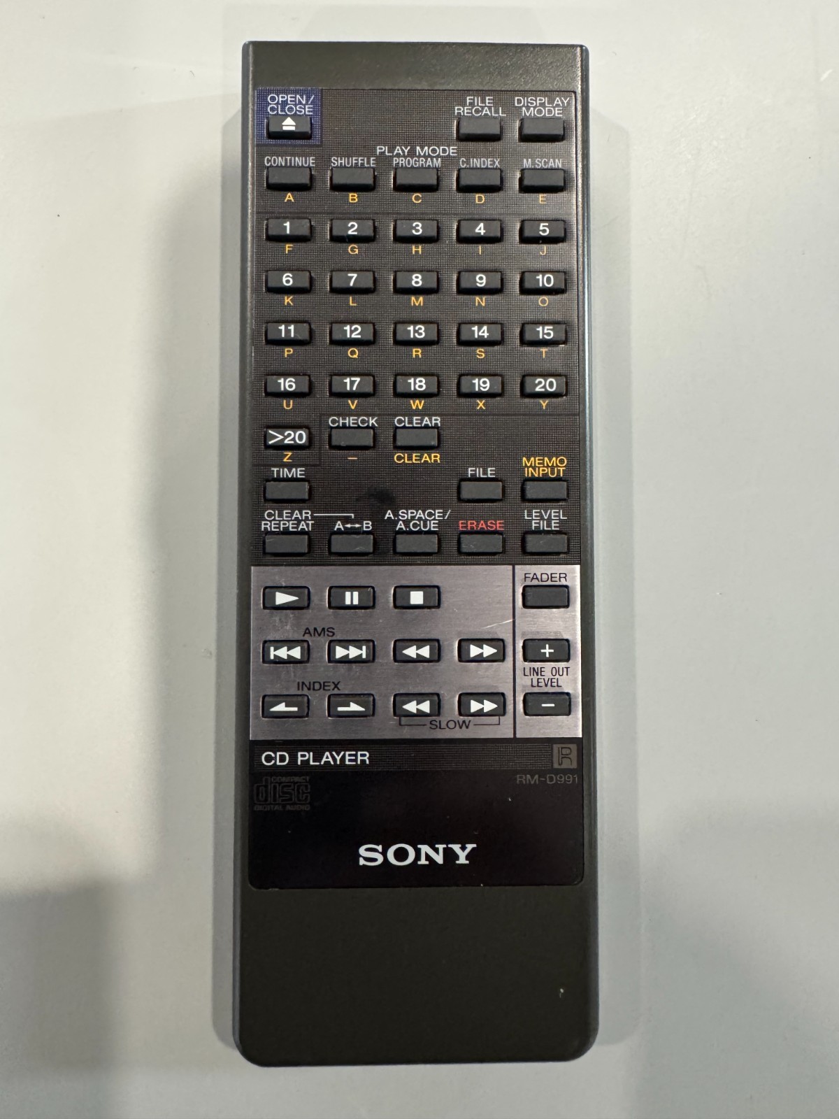 Sony RM-D991 Remote Controller for CD players-CDP-X555ES, CDP-X333ES