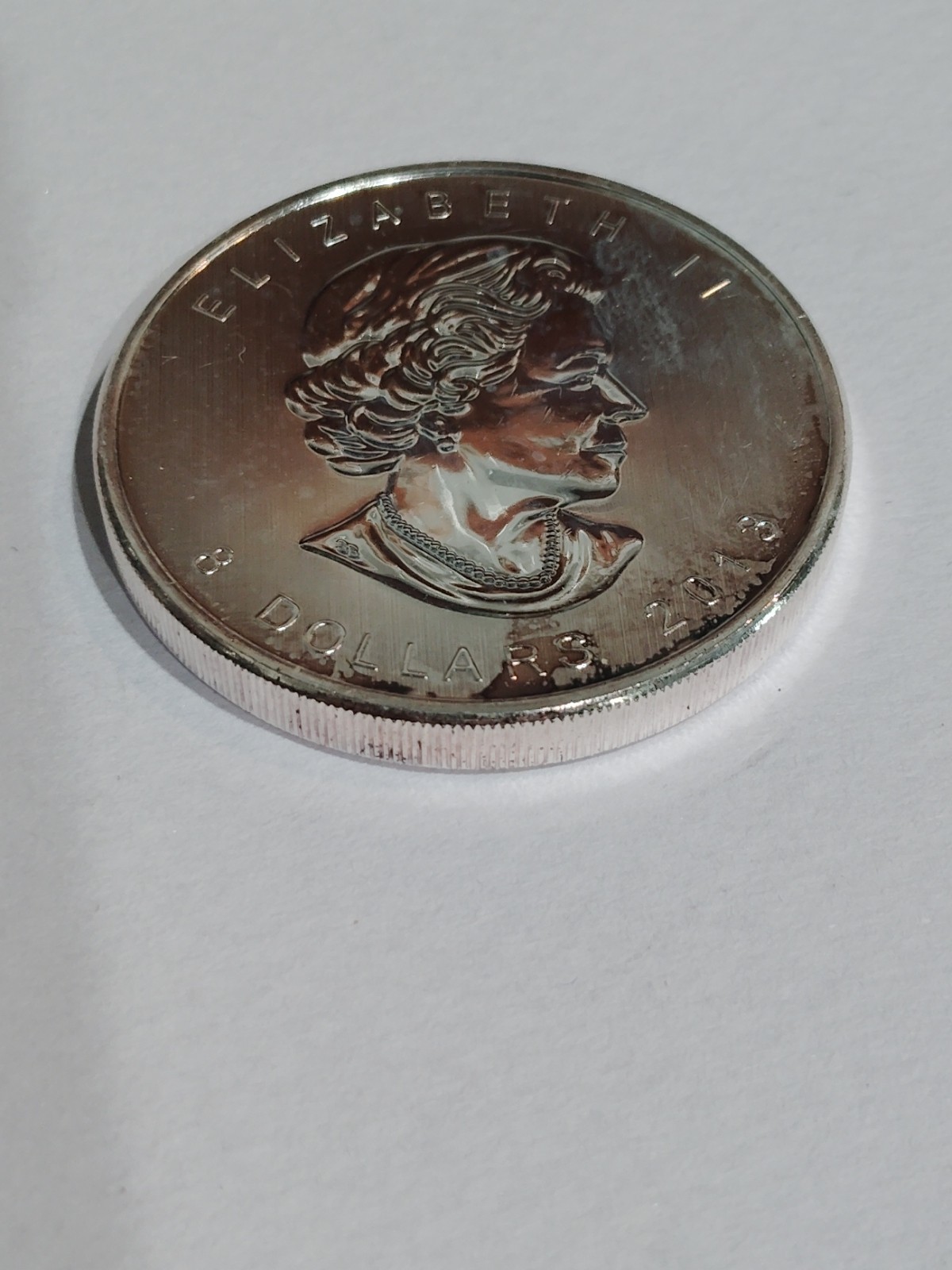 2013 CANADA UK Queen Elizabeth II POLAR BEAR Nordic Proof $8 Coin Toning 1.5 Oz