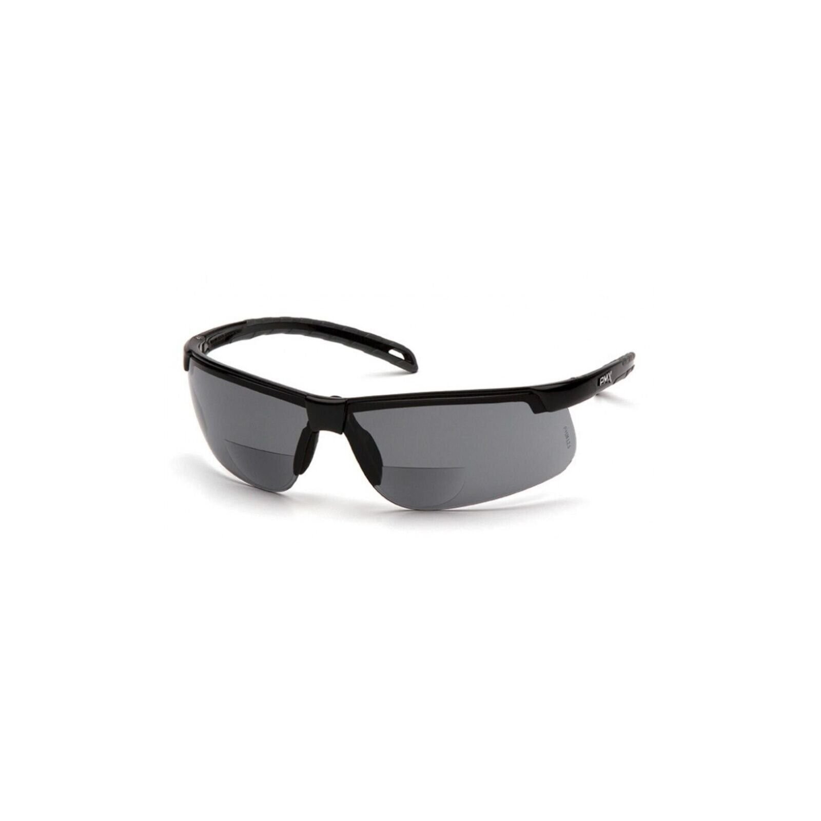 PYRAMEX-SB8620R15TM Gray H2MAX Anti-Fog +1.5 Reader Lens with Black Frame
